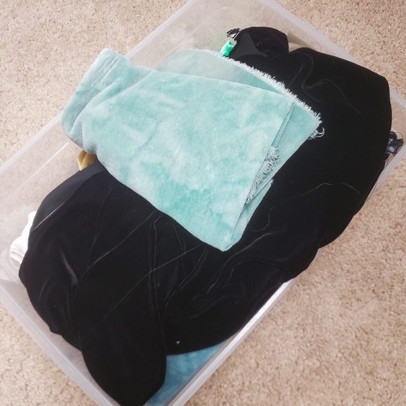 Bundle Of High Quality Velvet Fabric Pieces Random Sizes & Colors - Picture 2 of 6